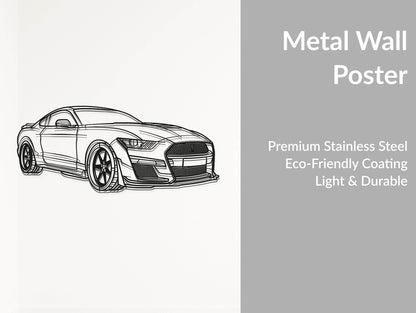 Mustang Shelby GT500 - Metal Wall Art - Metal Art