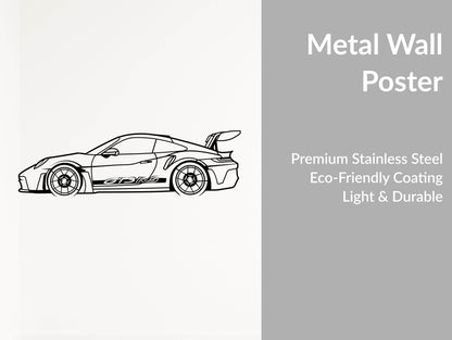 911 GT3 RS - Metal Wall Art - Metal Art