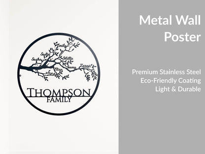 Custom Family Tree of Life - Metal Wall Art - Metal Art