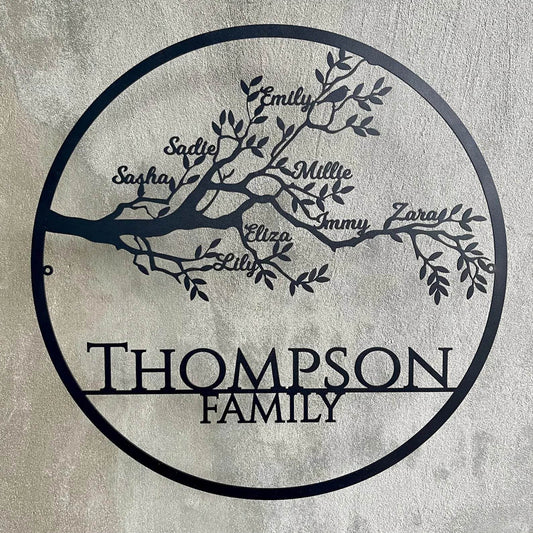 Custom Family Tree of Life - Metal Wall Art - Metal Art