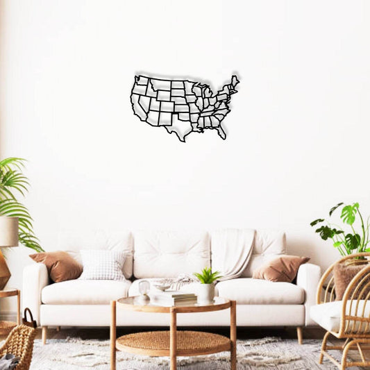 USA Metal Wall Poster - Metal Art