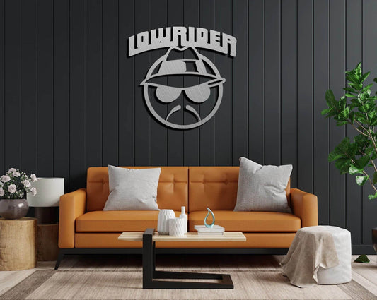 Lowrider Stainless Steel Metal Poster - Metal Art
