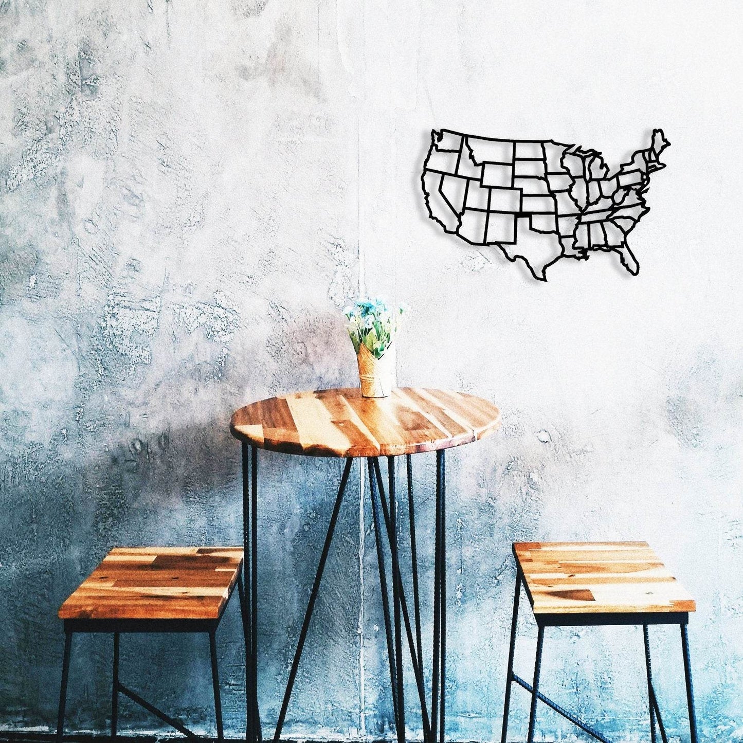 USA Metal Wall Poster - Metal Art