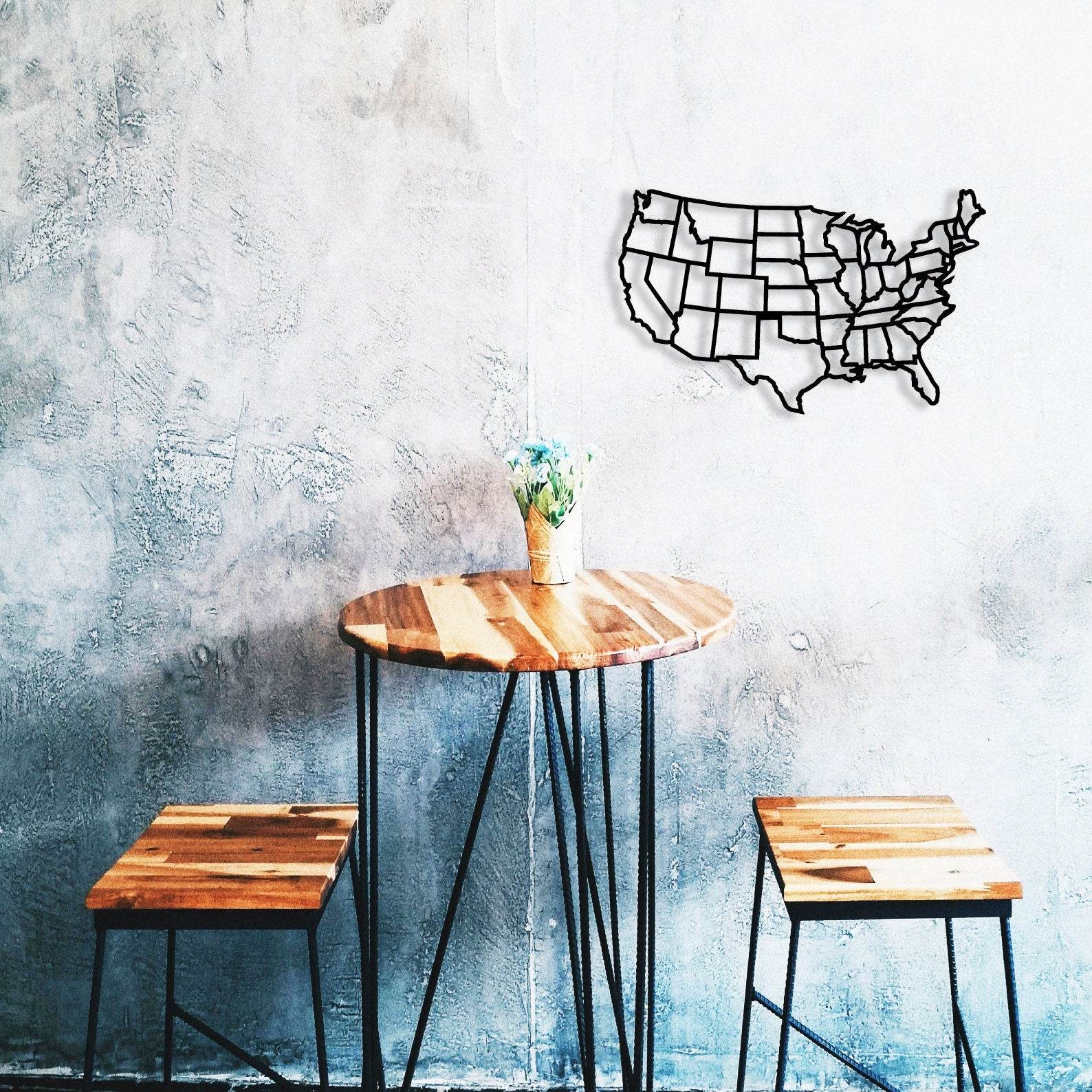 USA Metal Wall Poster - Metal Art