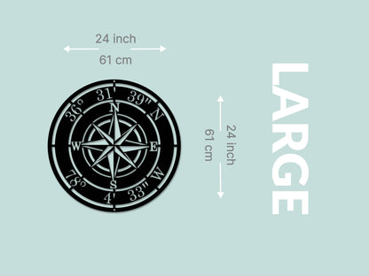 Custom Compass Rose Metal Art - Metal Art