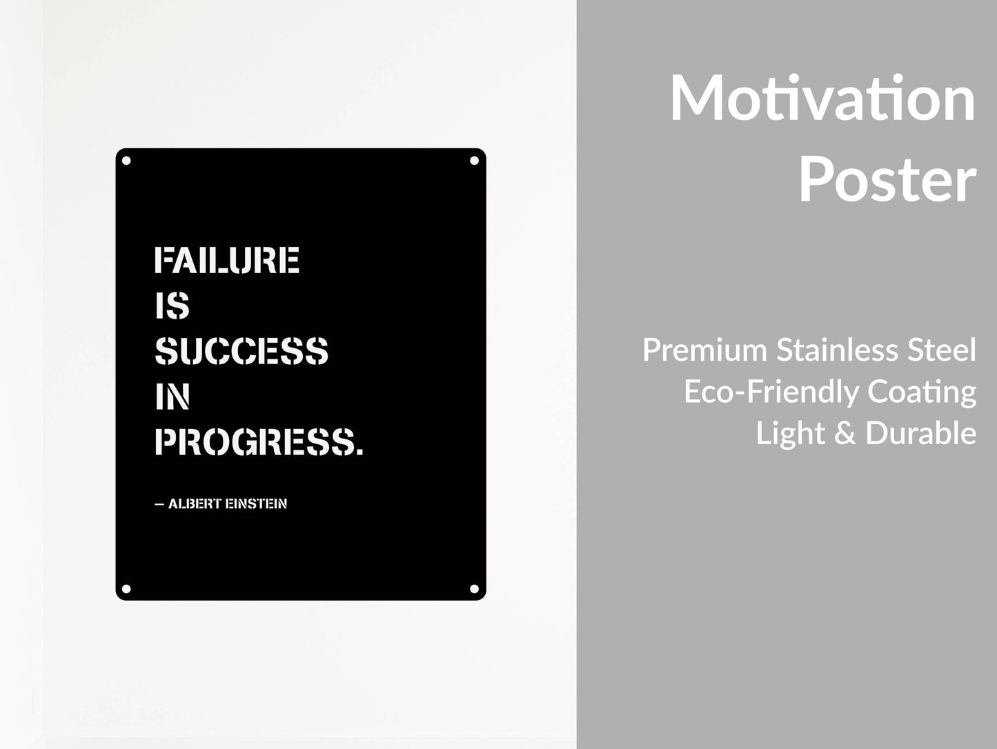 Failure Is Success Quote - Metal Art
