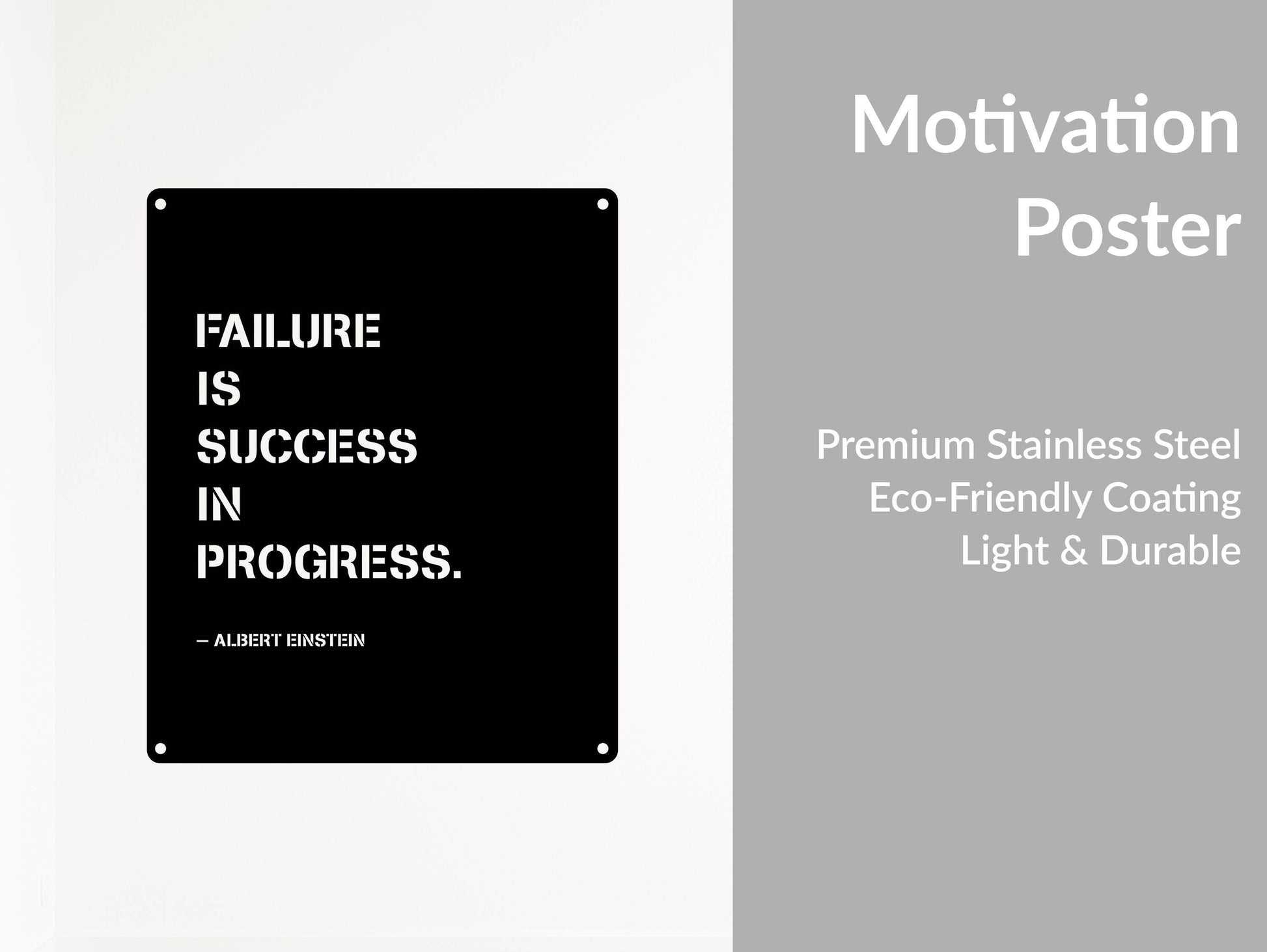 Failure Is Success Quote - Metal Art
