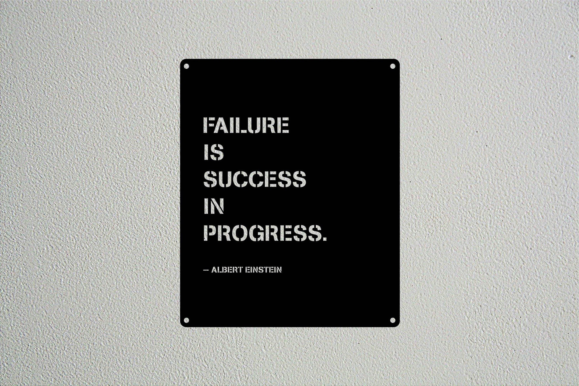 Failure Is Success Quote - Metal Art