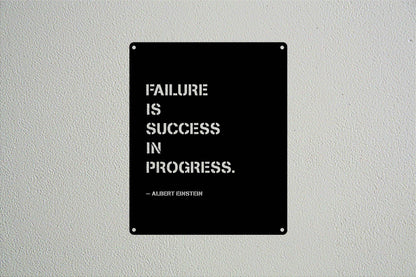 Failure Is Success Quote - Metal Art