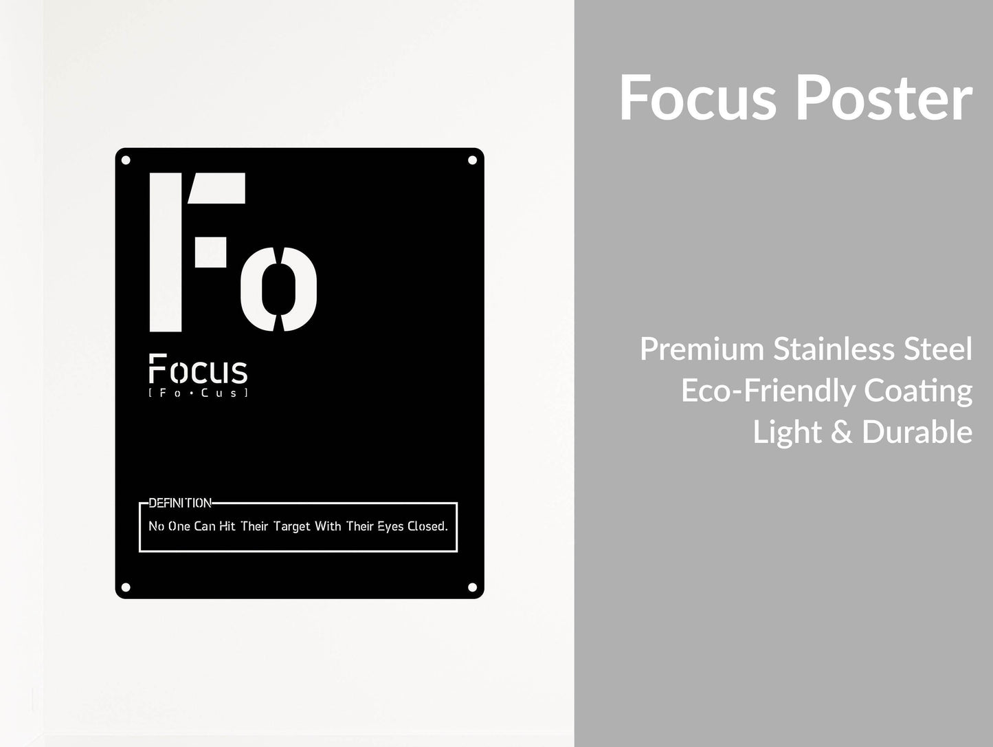 Focus Definition Wall Sign - Metal Art