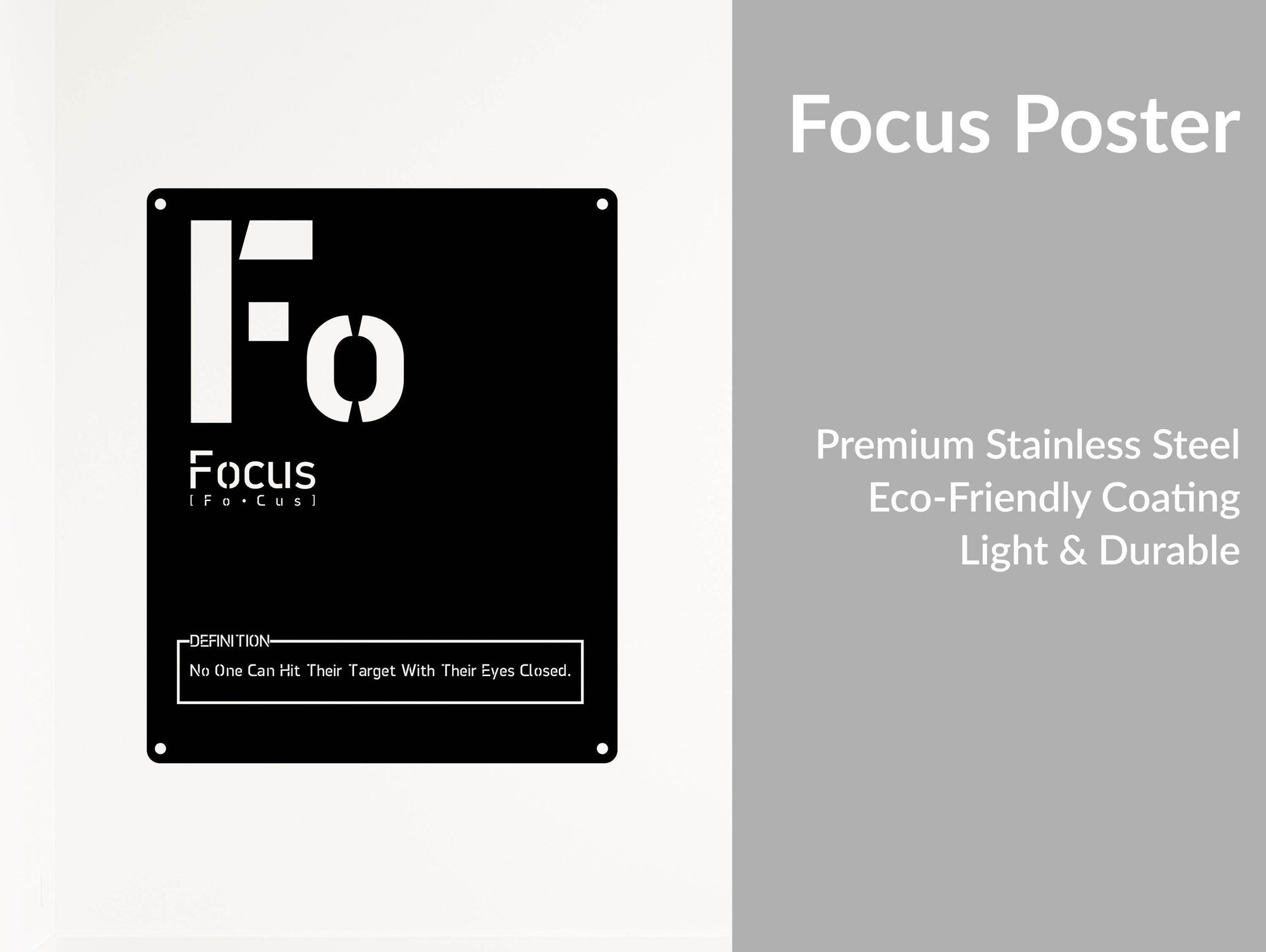 Focus Definition Wall Sign - Metal Art