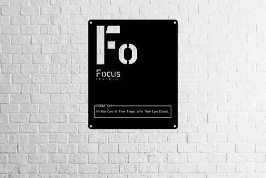 Focus Definition Wall Sign - Metal Art