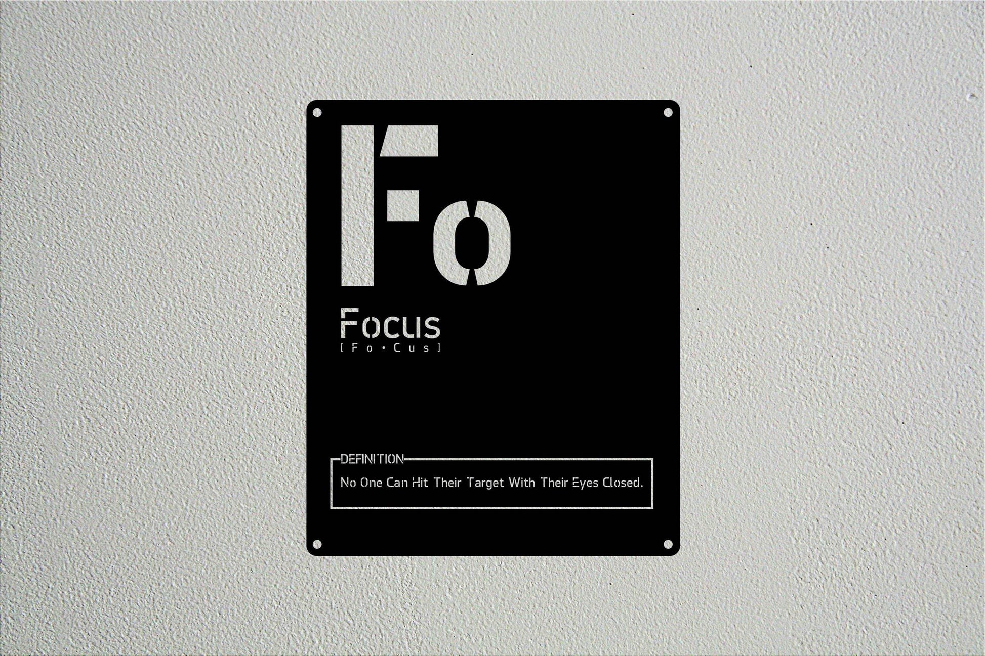 Focus Definition Wall Sign - Metal Art
