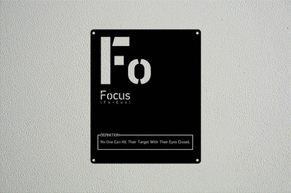 Focus Definition Wall Sign - Metal Art