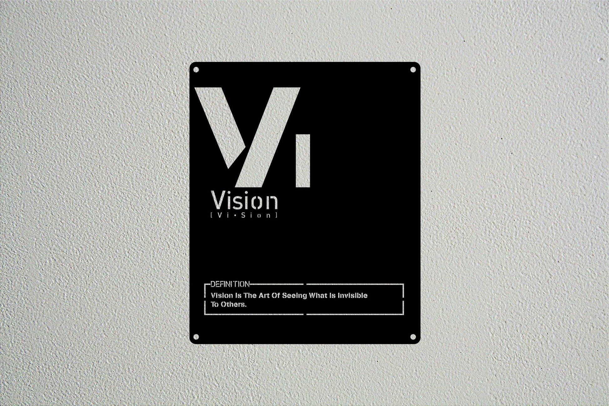 Vision Metal Wall Sign - Metal Art