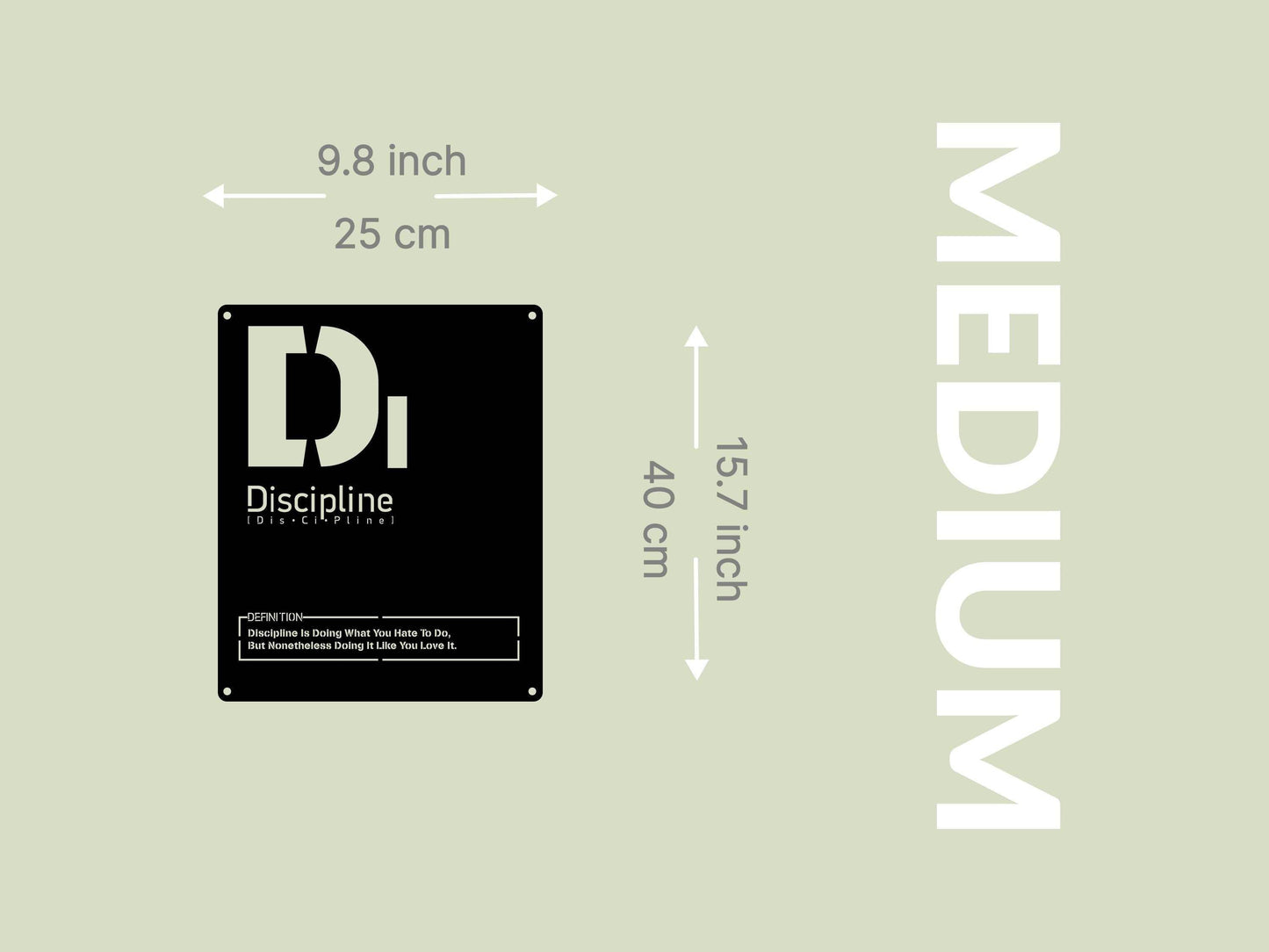 Discipline Metal Sign - Metal Art