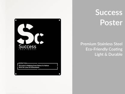 Success Metal Wall Sign - Metal Art