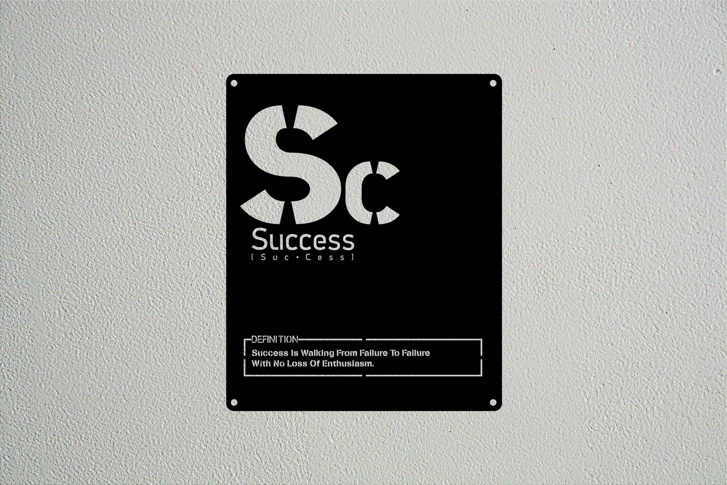 Success Metal Wall Sign - Metal Art
