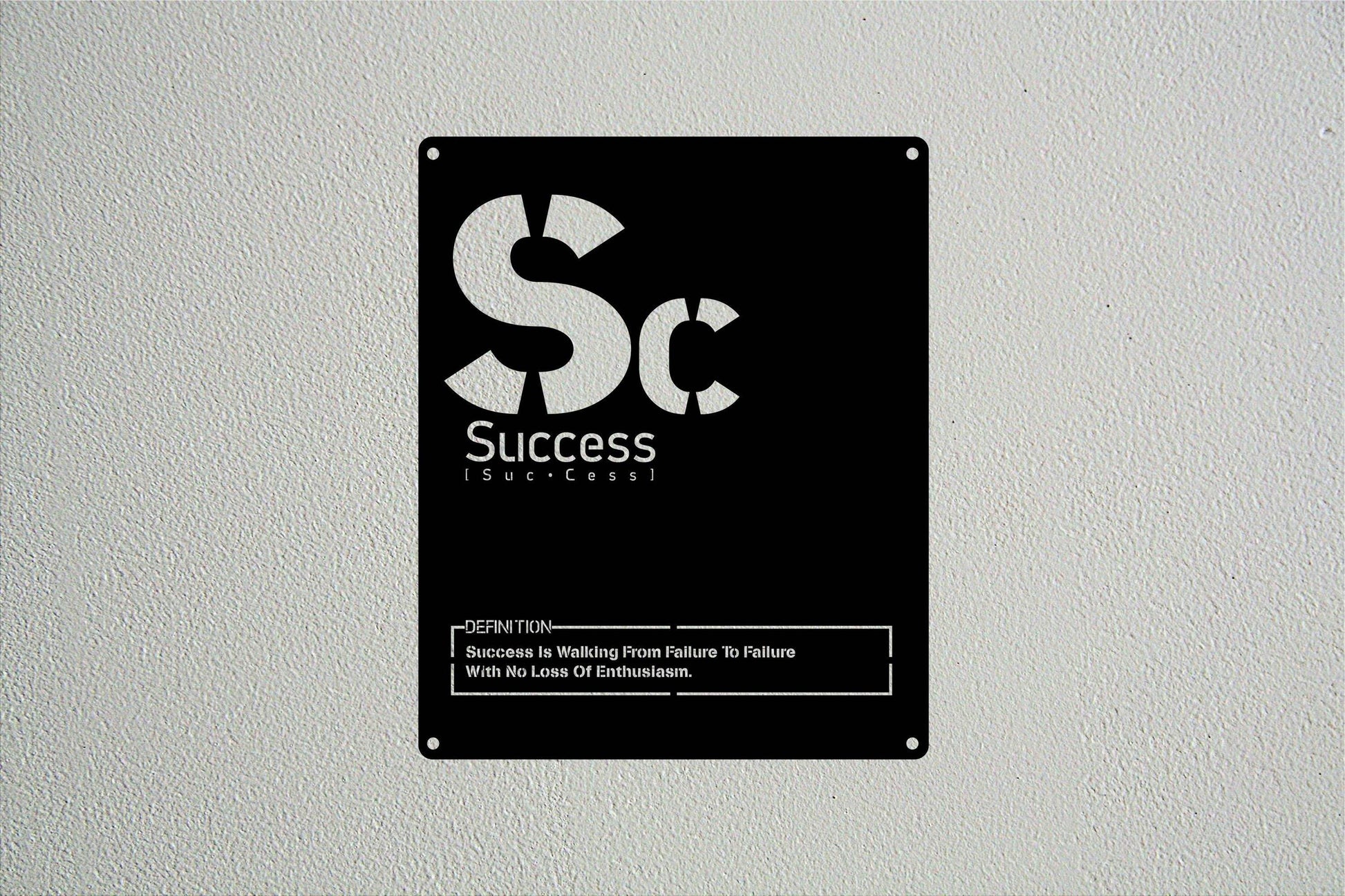 Success Metal Wall Sign - Metal Art