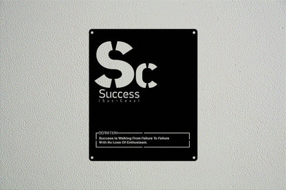 Success Metal Wall Sign - Metal Art