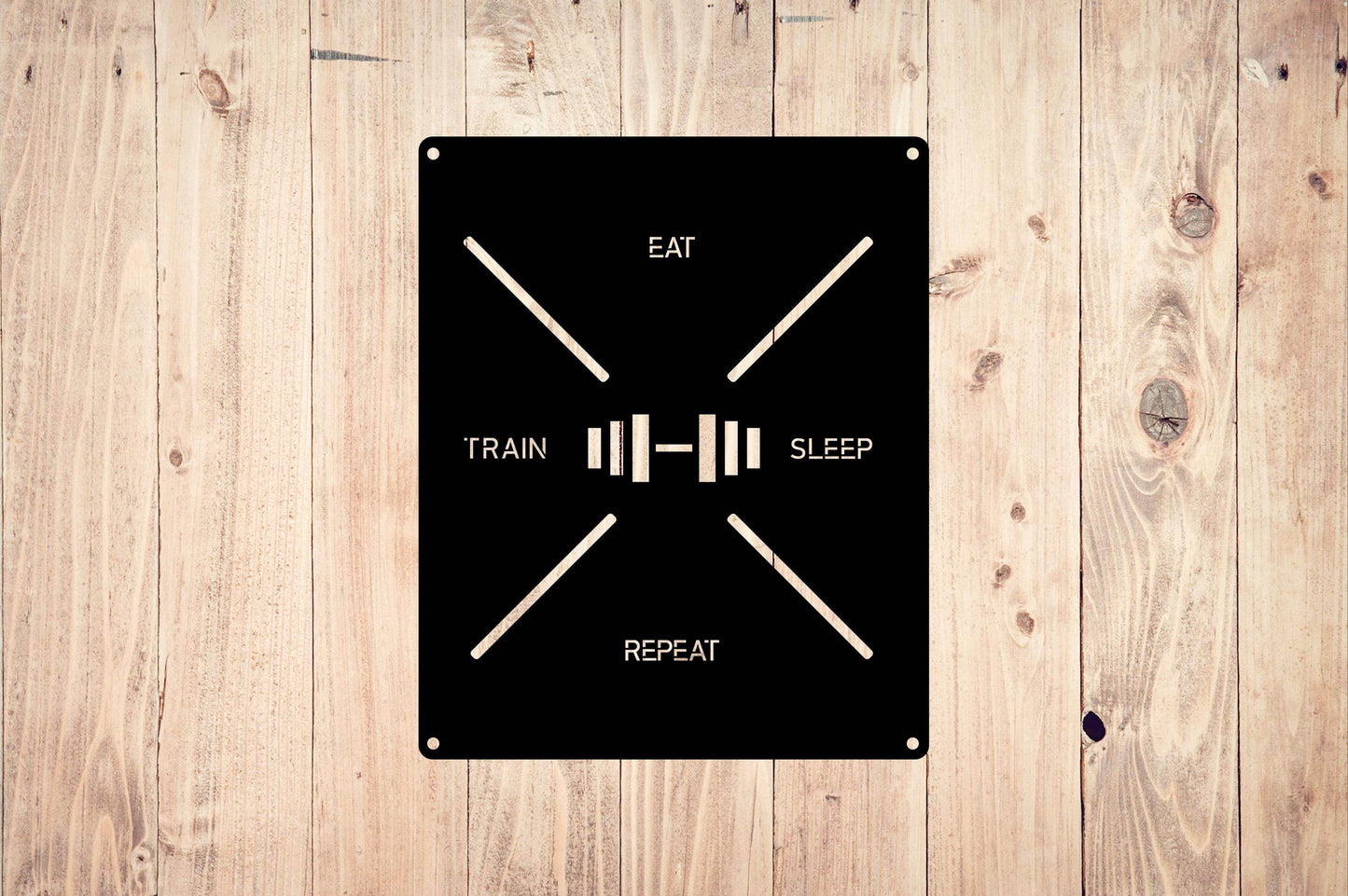 Gym Routine Metal Sign - Metal Art