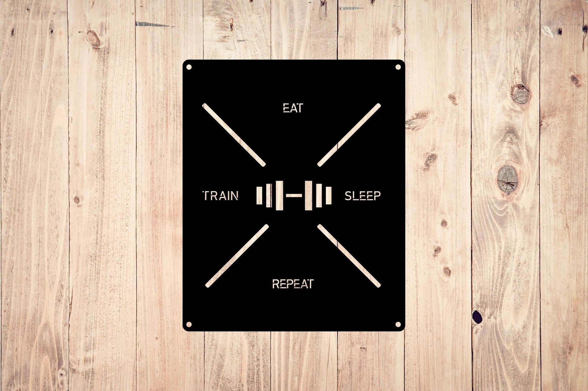 Gym Routine Metal Sign - Metal Art