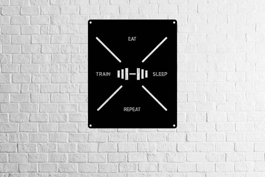 Gym Routine Metal Sign - Metal Art