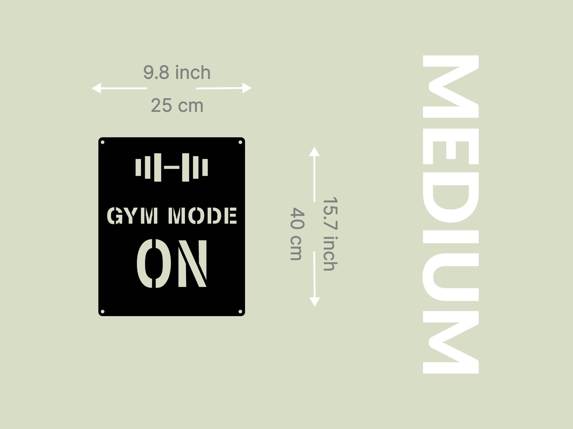 Gym Mode On Wall Sign - Metal Art
