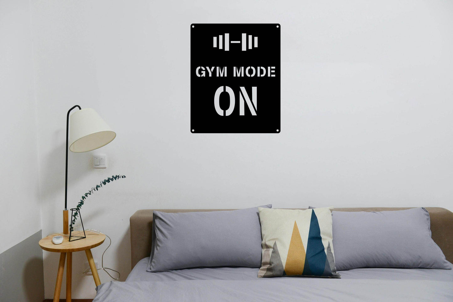 Gym Mode On Wall Sign - Metal Art