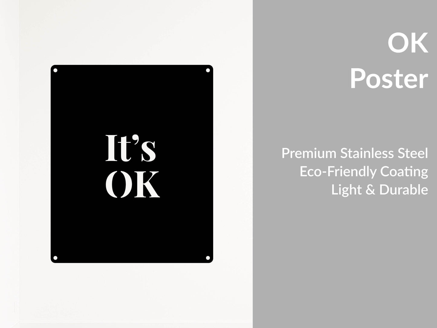 It's OK Inspirational Metal Sign - Metal Art