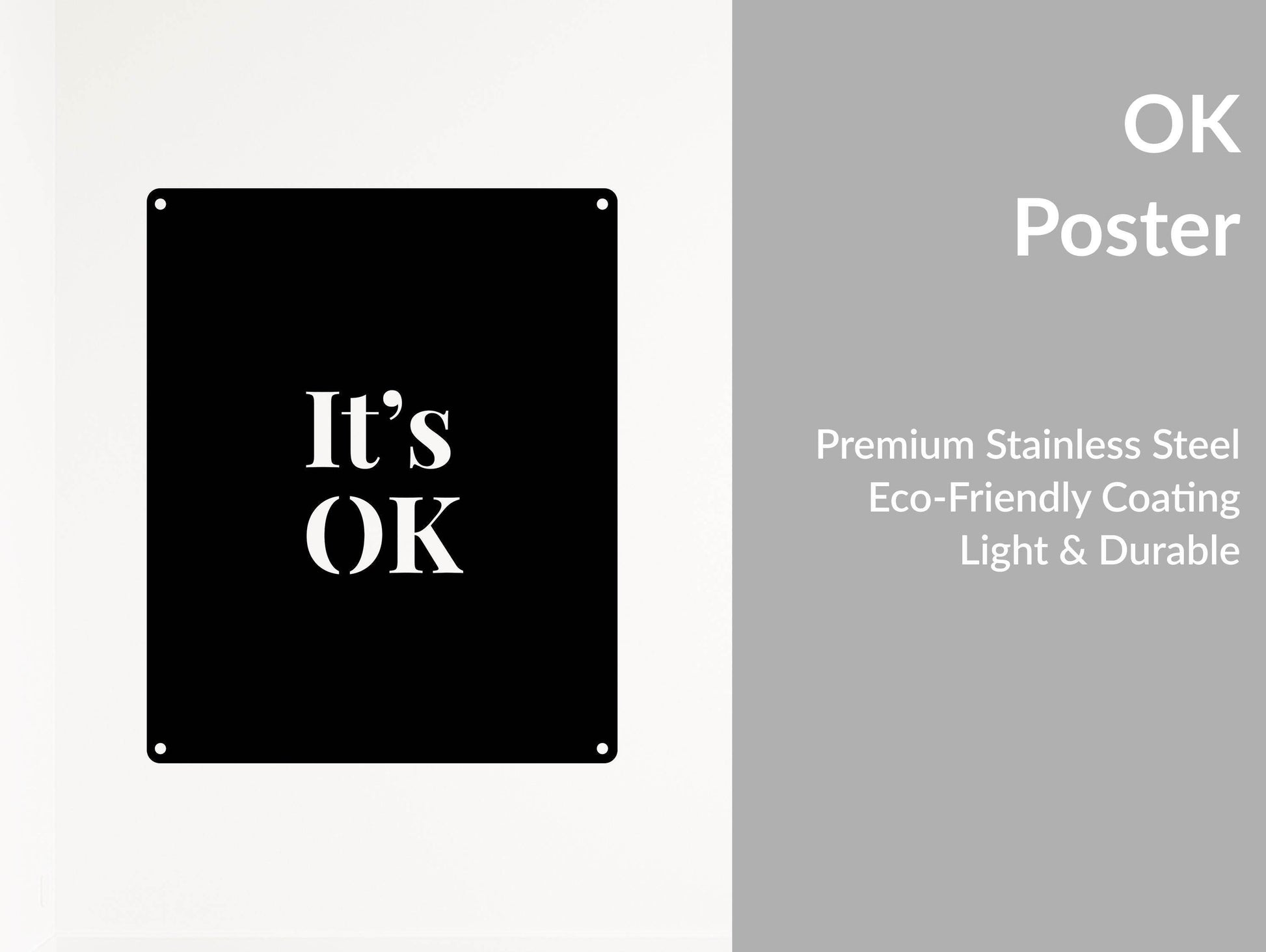 It's OK Inspirational Metal Sign - Metal Art