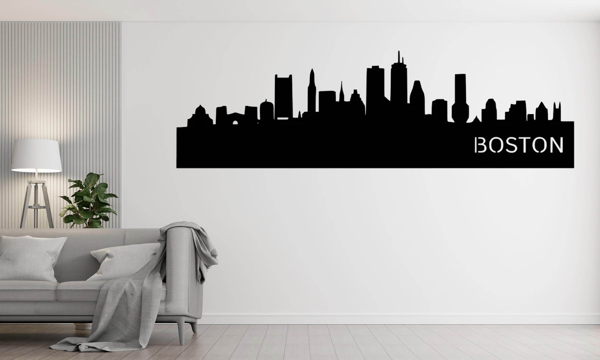 Boston Skyline Metal Art - Metal Art