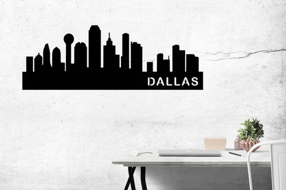 Dallas Skyline Metal Wall Art - Metal Art