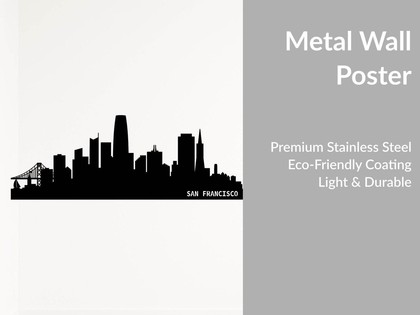 San Francisco Skyline Metal Wall Art - Metal Art