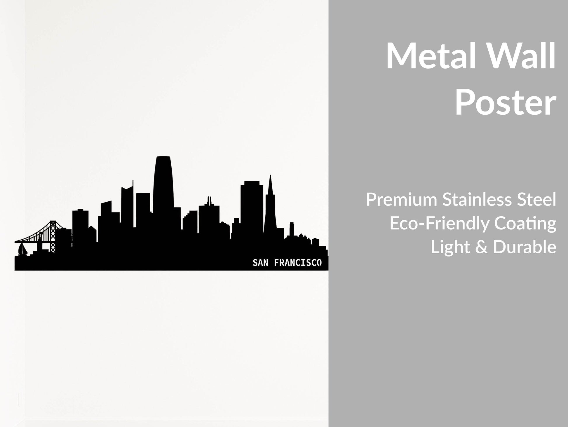 San Francisco Skyline Metal Wall Art - Metal Art