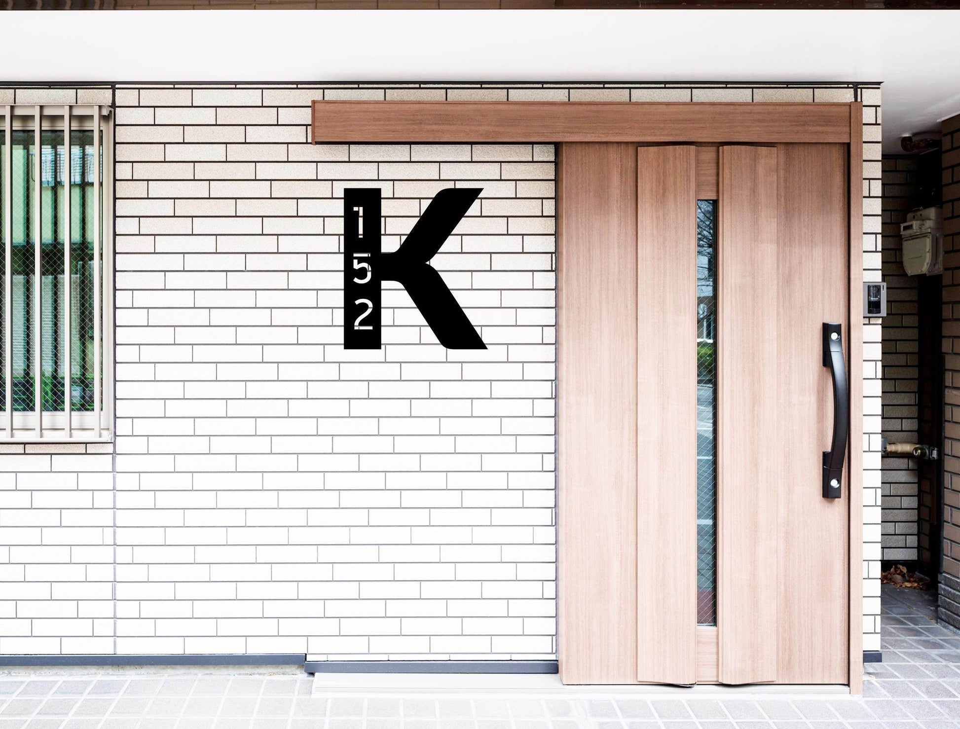 Custom Monogram Address Sign - Metal Art