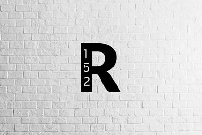 Custom Monogram Address Sign - Metal Art