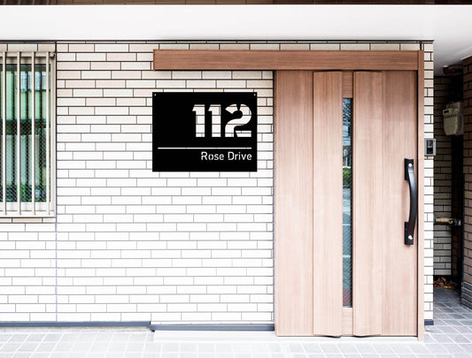 Custom House Address Sign - Metal Art