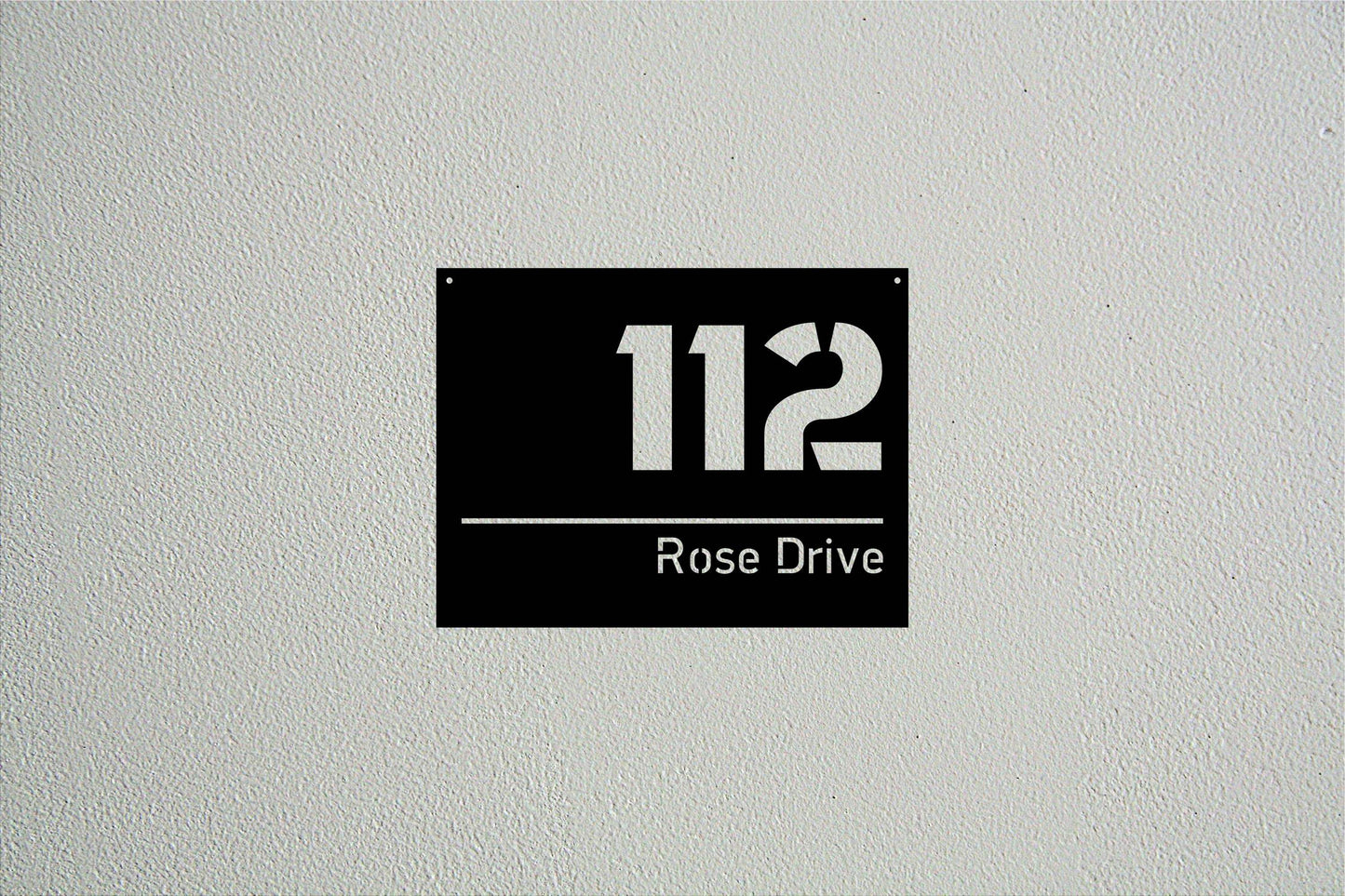 Custom House Address Sign - Metal Art