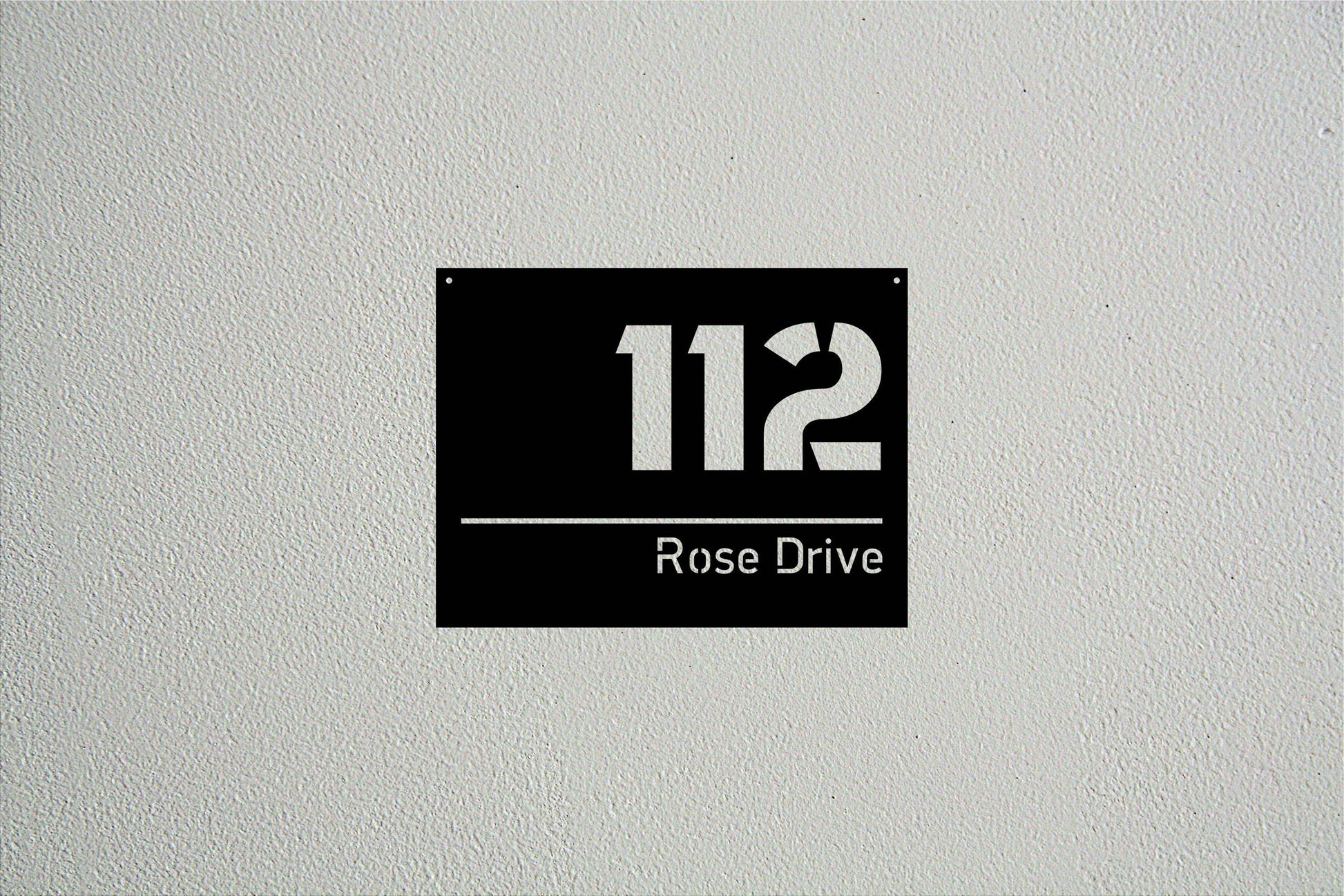 Custom House Address Sign - Metal Art