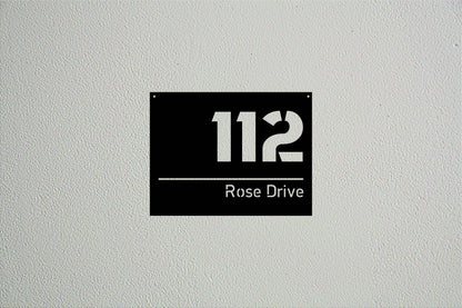 Custom House Address Sign - Metal Art