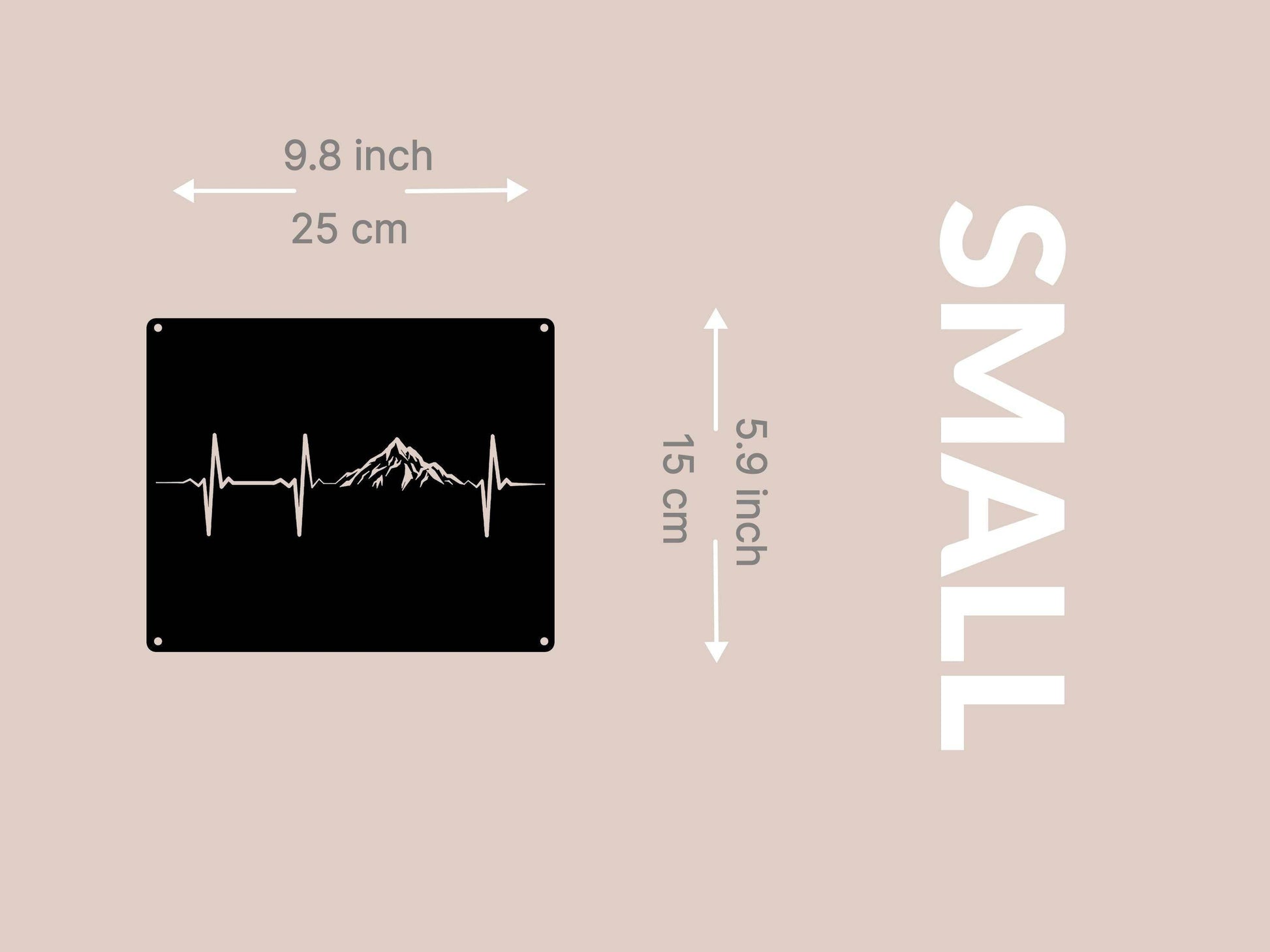 Mountain Heartbeat Metal Wall Art - Metal Art