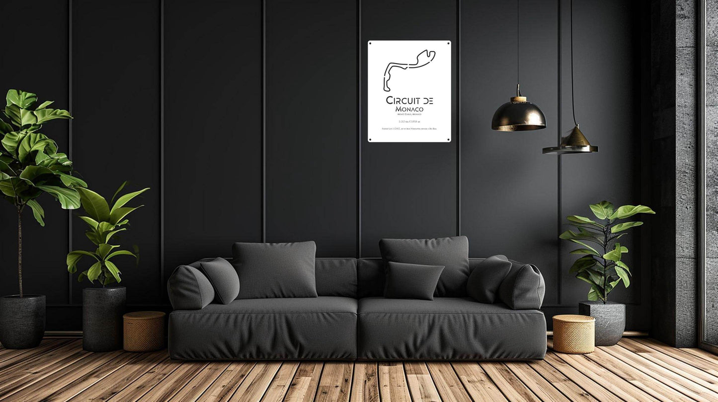 Monaco Circuit Metal Poster - Metal Art