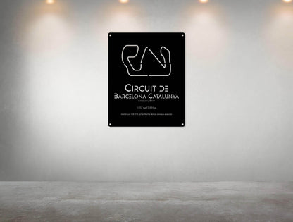 Barcelona Circuit Metal Poster - Metal Art