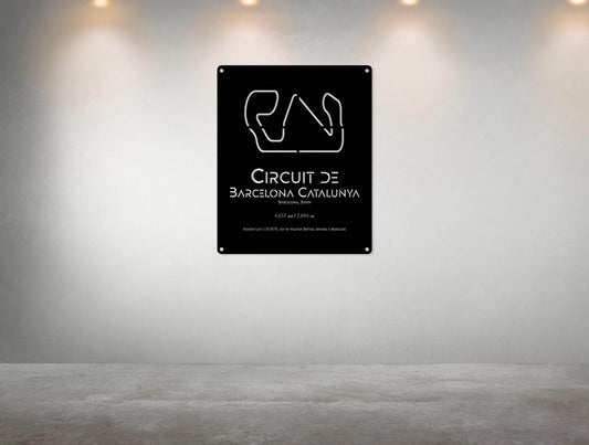 Barcelona Circuit Metal Poster - Metal Art