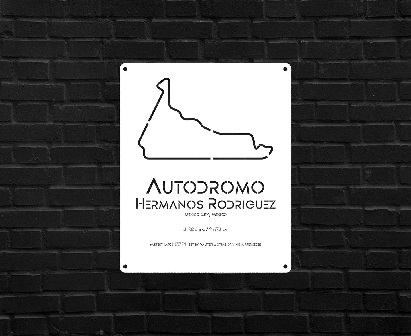 Mexico City Track Poster - Metal Art