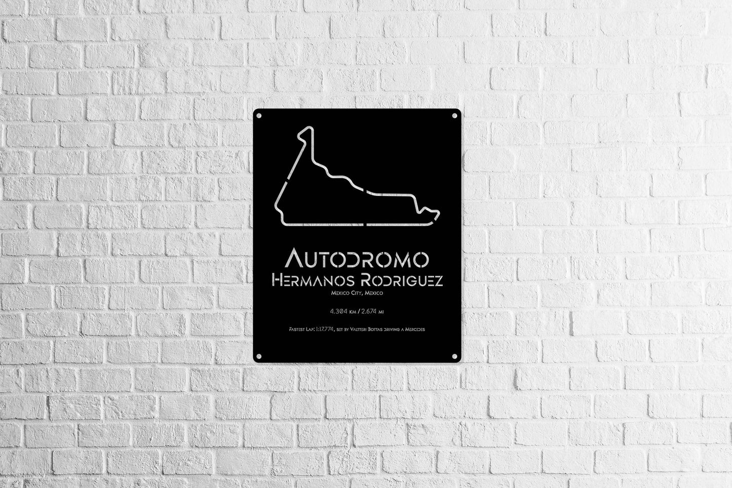 Mexico City Track Poster - Metal Art
