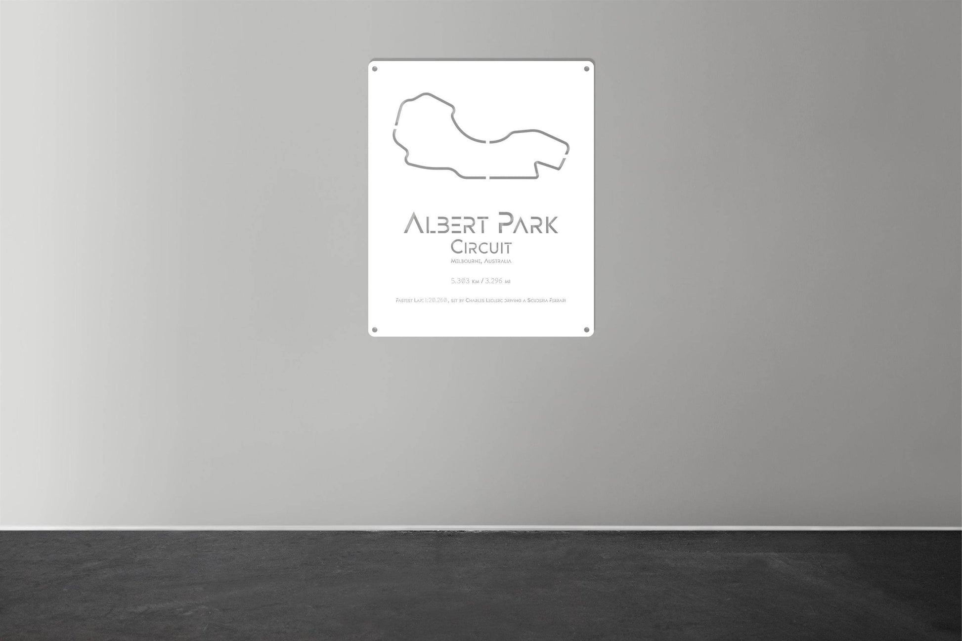 Melbourne Circuit Metal Poster - Metal Art