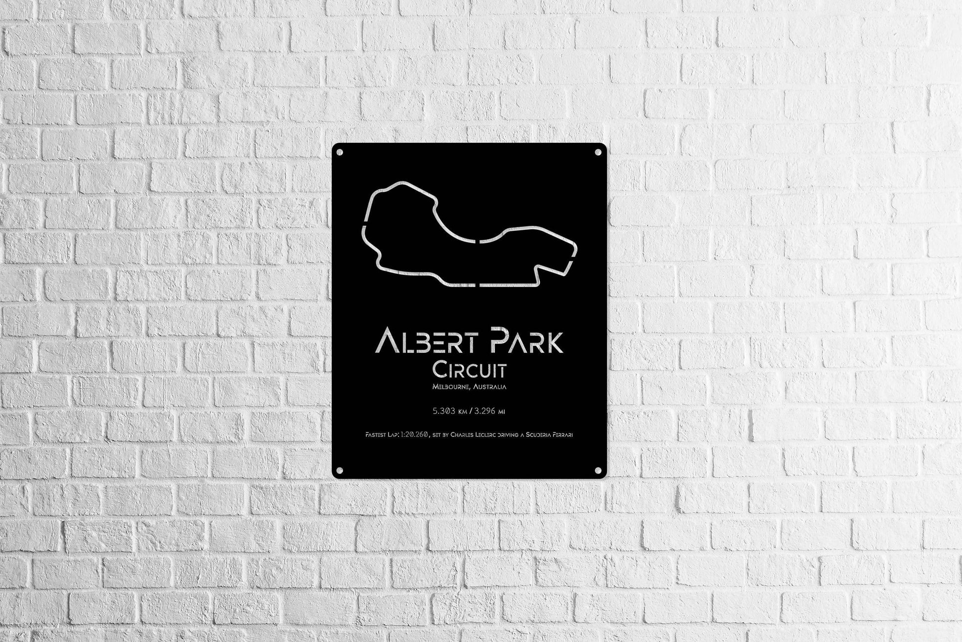 Melbourne Circuit Metal Poster - Metal Art