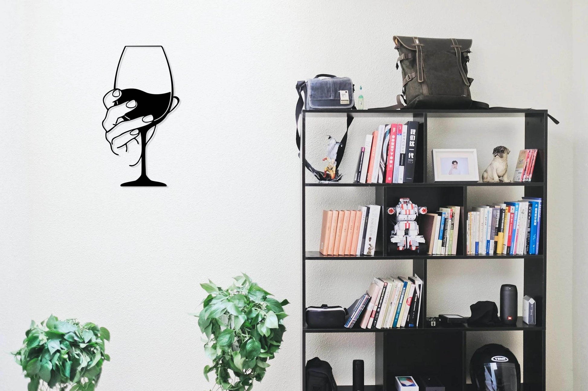 Wine Glass Metal Wall Decor - Metal Art